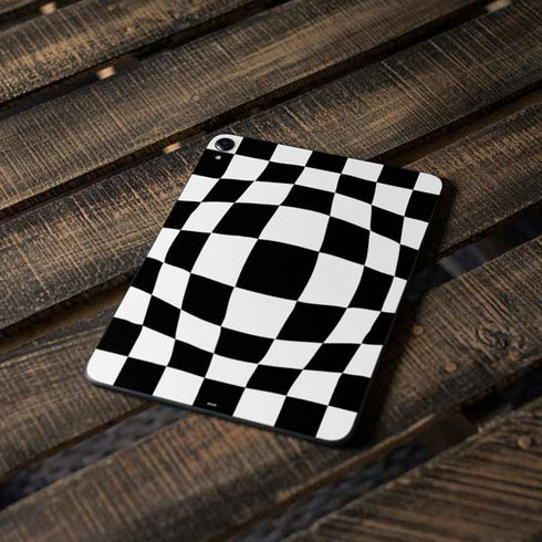Black and White Zoomed Checkerboard Apple iPad Pro Skin