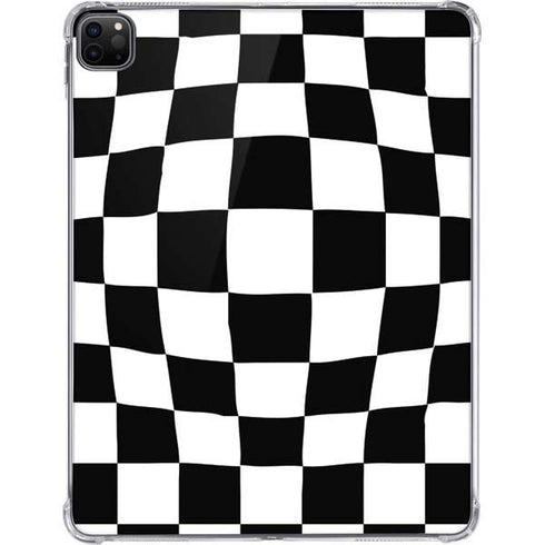 Black and White Zoomed Checkerboard iPad Pro 11in (2024) Clear Case