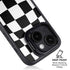 Black and White Zoomed Checkerboard iPhone 13 Kickstand Case