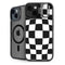 Black and White Zoomed Checkerboard iPhone 14 Kickstand Case