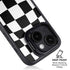 Black and White Zoomed Checkerboard iPhone 14 Kickstand Case