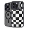 Black and White Zoomed Checkerboard iPhone 14 Pro Kickstand Case