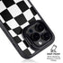 Black and White Zoomed Checkerboard iPhone 14 Pro Kickstand Case