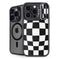 Black and White Zoomed Checkerboard iPhone 14 Pro Max Kickstand Case