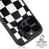 Black and White Zoomed Checkerboard iPhone 14 Pro Max Kickstand Case