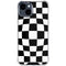Black and White Zoomed Checkerboard iPhone 15 Clear Case