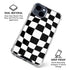 Black and White Zoomed Checkerboard iPhone 15 Clear Case