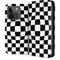 Black and White Zoomed Checkerboard iPhone 15 Pro Folio Case