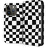 Black and White Zoomed Checkerboard iPhone 15 Pro Folio Case