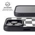 Black and White Zoomed Checkerboard iPhone 15 Pro Kickstand Case