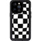 Black and White Zoomed Checkerboard iPhone 15 Pro Waterproof Case