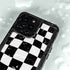 Black and White Zoomed Checkerboard iPhone 15 Pro Waterproof Case
