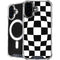 Black and White Zoomed Checkerboard iPhone 16 MagSafe Case