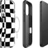 Black and White Zoomed Checkerboard iPhone 16 Magsafe Impact Case
