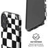 Black and White Zoomed Checkerboard iPhone 16 Magsafe Impact Case