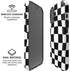 Black and White Zoomed Checkerboard iPhone 16 Magsafe Impact Case