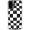 Black and White Zoomed Checkerboard iPhone 16 Plus Clear Case