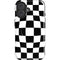 Black and White Zoomed Checkerboard iPhone 16 Plus Magsafe Impact Case