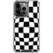Black and White Zoomed Checkerboard iPhone 16 Pro Clear Case
