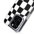 Black and White Zoomed Checkerboard iPhone 16 Pro MagSafe Case