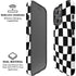 Black and White Zoomed Checkerboard iPhone 16 Pro Magsafe Impact Case