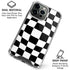 Black and White Zoomed Checkerboard iPhone 16 Pro Max Clear Case