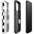 Black and White Zoomed Checkerboard iPhone 16 Pro Max Impact Case