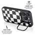 Black and White Zoomed Checkerboard iPhone 16 Pro Max Kickstand Case