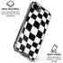 Black and White Zoomed Checkerboard iPhone 16e Clear Case