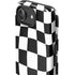 Black and White Zoomed Checkerboard iPhone 16e Impact Case