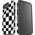Black and White Zoomed Checkerboard iPhone 16e Impact Case