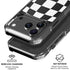 Black and White Zoomed Checkerboard iPhone 18 Pro Clear Case