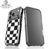 Black and White Zoomed Checkerboard iPhone 18 Pro Clear Case