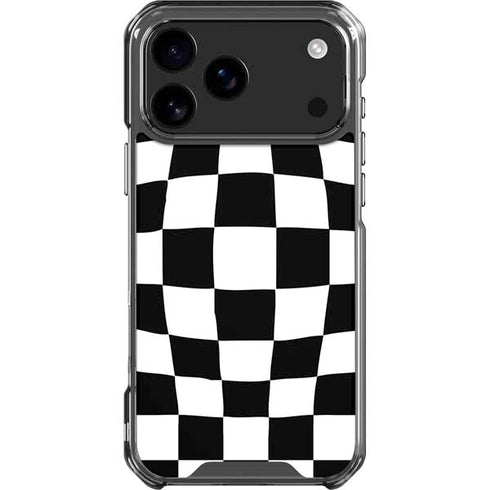 Black and White Zoomed Checkerboard iPhone 18 Pro Max Clear Case