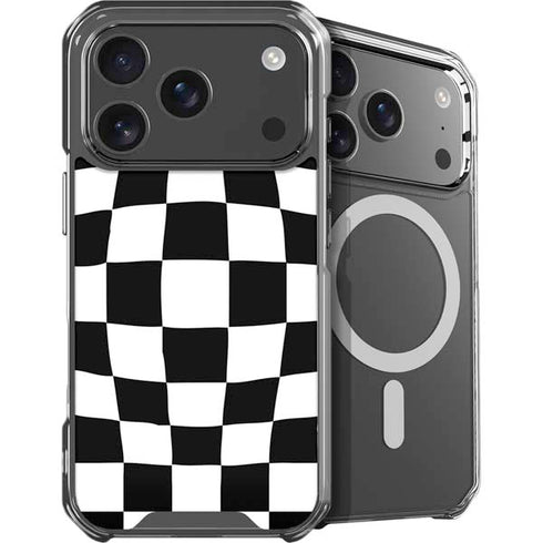 Black and White Zoomed Checkerboard iPhone 18 Pro Max MagSafe Case