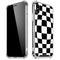 Black and White Zoomed Checkerboard iPhone X/XS Clear Case