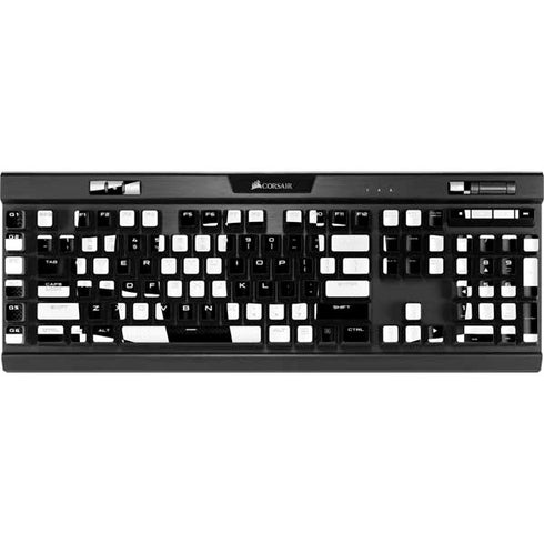 Black and White Zoomed Checkerboard K95 RGB PLATINUM Mechanical Gaming Keyboard Skin