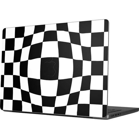Black and White Zoomed Checkerboard Apple MacBook Pro 14-inch Skin
