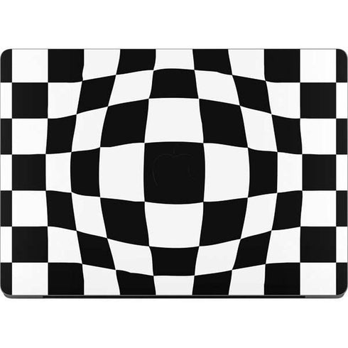 Black and White Zoomed Checkerboard Apple MacBook Pro 14-inch Skin