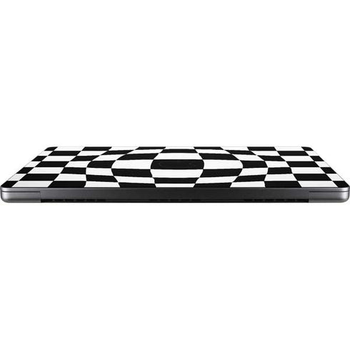 Black and White Zoomed Checkerboard Apple MacBook Pro 14-inch Skin