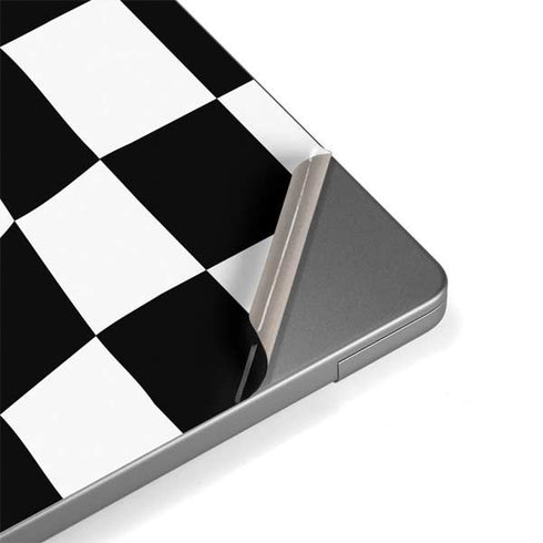Black and White Zoomed Checkerboard Apple MacBook Pro 14-inch Skin