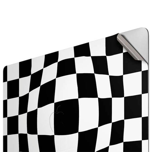 Black and White Zoomed Checkerboard Apple MacBook Pro 16-inch Skin