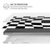 Black and White Zoomed Checkerboard MacBook Cases