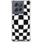 Black and White Zoomed Checkerboard Moto G 5G (2025) Clear Case