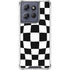 Black and White Zoomed Checkerboard Moto G Play 5G (2025) Clear Case