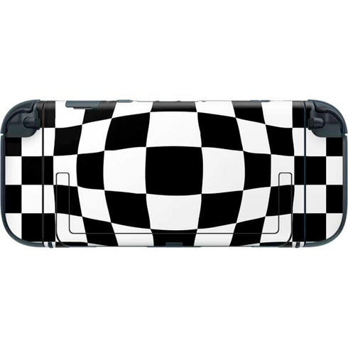 Black and White Zoomed Checkerboard Nintendo Switch 2 (2025) with Joy-Con Skin