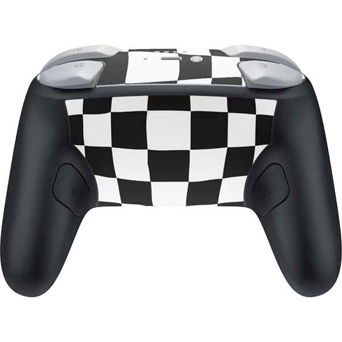Black and White Zoomed Checkerboard Nintendo Switch 2 (2025) Pro Controller Skin