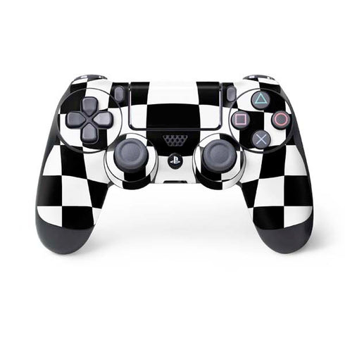 Black and White Zoomed Checkerboard PlayStation PS4 Skins