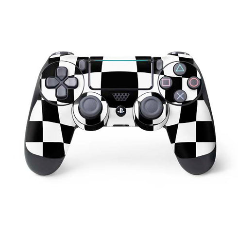 Black and White Zoomed Checkerboard PlayStation PS4 Skins