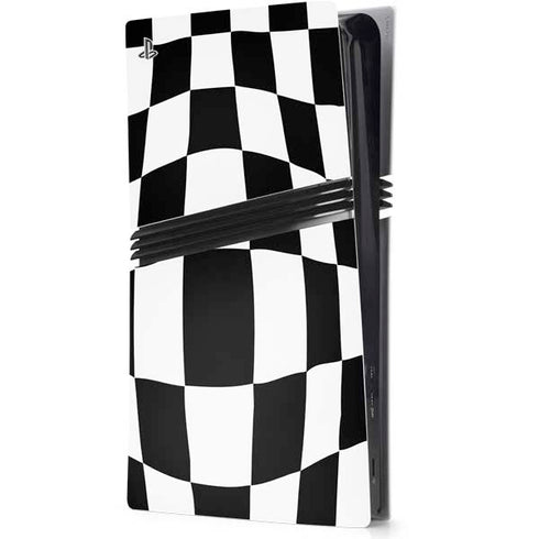 Black and White Zoomed Checkerboard PS5 Pro Console Skin